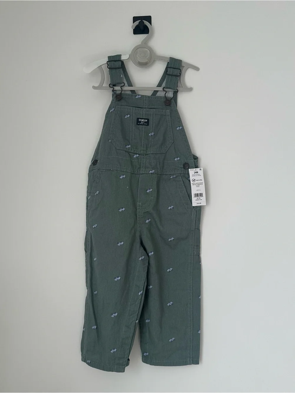 OshKosh B'gosh Race Car Print Overalls